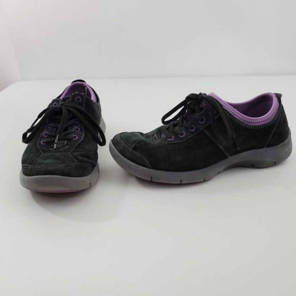 Dansko Sneakers 38‎ 7.5 8 Suede Black Purple Athlet